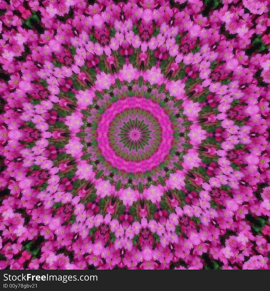 Background/ tile based on a lobelia photo and with kaleidoscopic effect. Background/ tile based on a lobelia photo and with kaleidoscopic effect