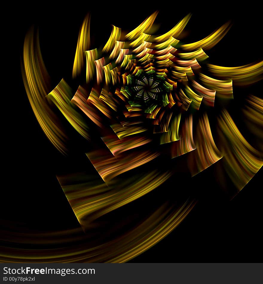 Abstract fractal image resembling an alien flower