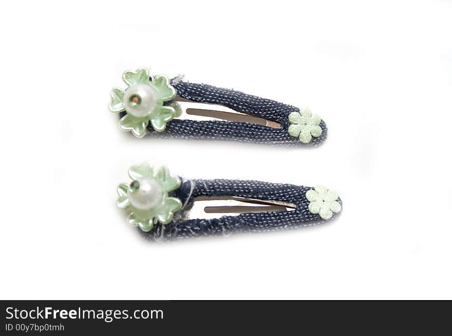 Hair-pin on the white isolated background