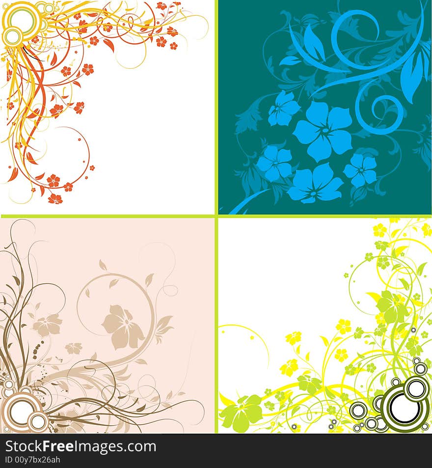 Abstract floral background. A vector format is added. Suits well for a postcard or background. Abstract floral background. A vector format is added. Suits well for a postcard or background