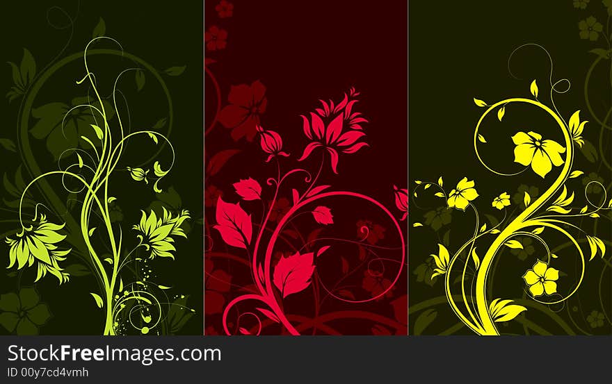 Abstract floral background. A vector format is added. Suits well for a postcard or background. Abstract floral background. A vector format is added. Suits well for a postcard or background