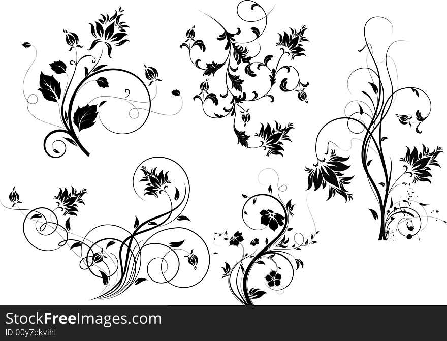 Abstract floral background. A vector format is added. Suits well for a postcard or background. Abstract floral background. A vector format is added. Suits well for a postcard or background