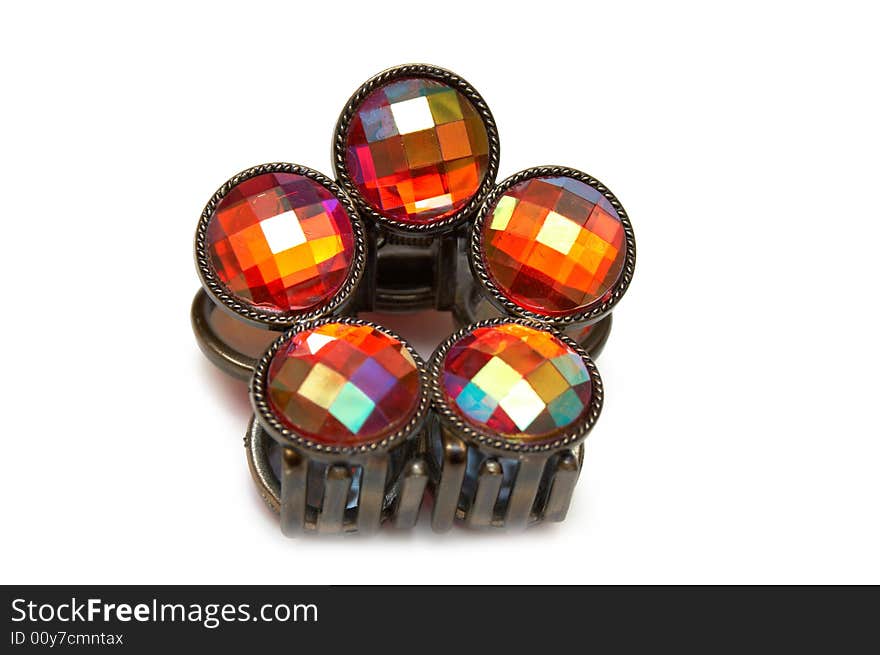 Hair-pin on the white isolated background