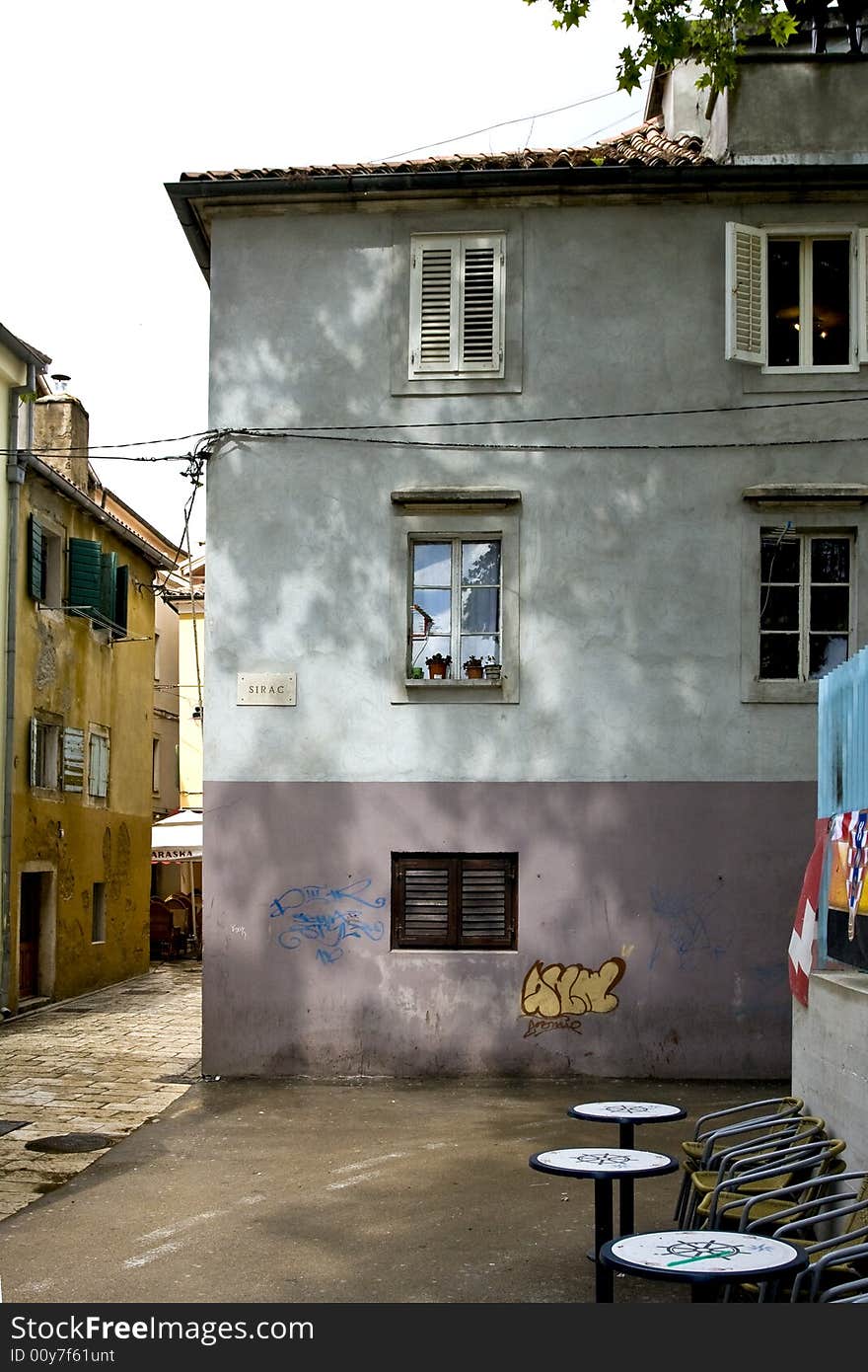 Typical building of the historic center of zadar in croatia. Typical building of the historic center of zadar in croatia