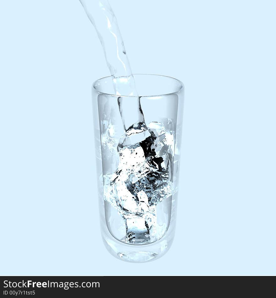 Glass of water with cubes of an ice. Glass of water with cubes of an ice