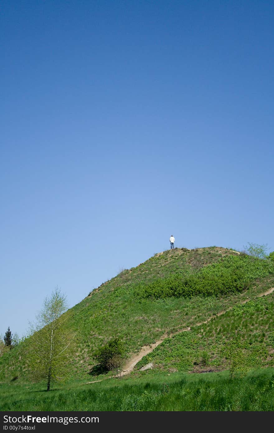 Hill in a sunny day