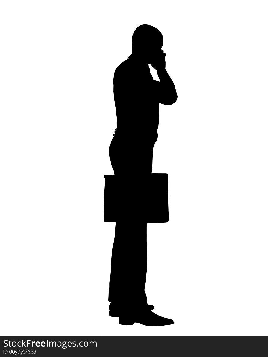 A outline of a business man who is holding a briefcase, it would make a good business concept image. A outline of a business man who is holding a briefcase, it would make a good business concept image.