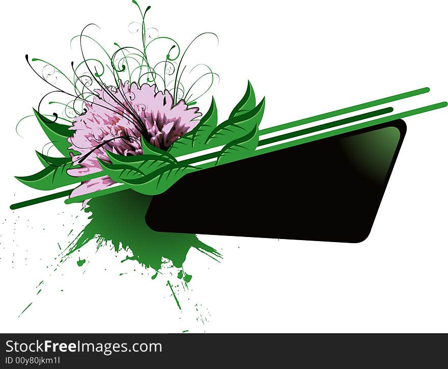 Stylized floral banner for your business promotion.