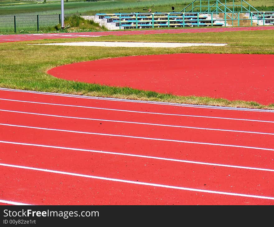 Closeup racing track at the stadium.