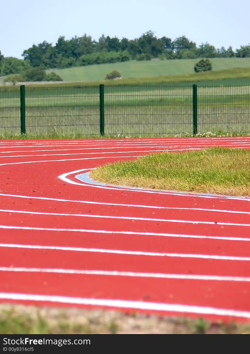 Closeup racing track at the stadium. Closeup racing track at the stadium.