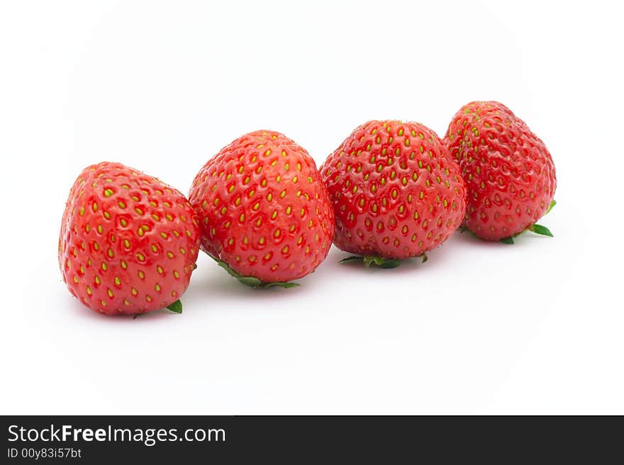 Fresh Strawberry on clean white background