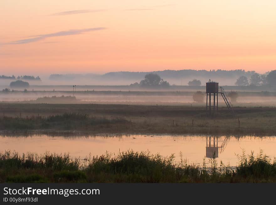 View along the river Lek