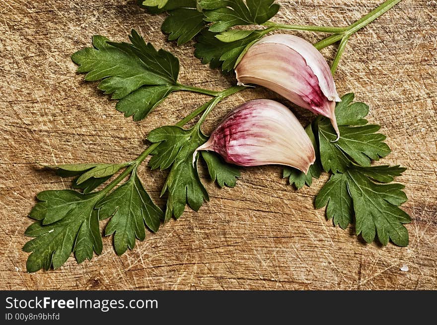 Garlic and parsley.