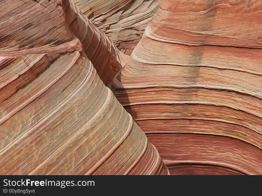 The famous landmark in pastel colors. Geological Feature. Wave. Paria Canyon. Vermillion Cliffs. Utah. USA. The famous landmark in pastel colors. Geological Feature. Wave. Paria Canyon. Vermillion Cliffs. Utah. USA