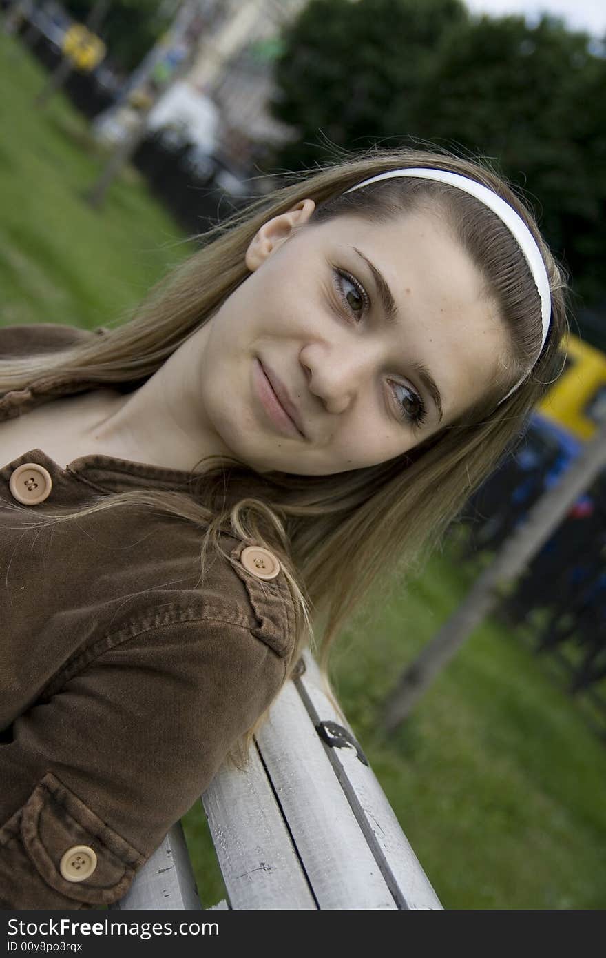 Portrait of young smiling girl