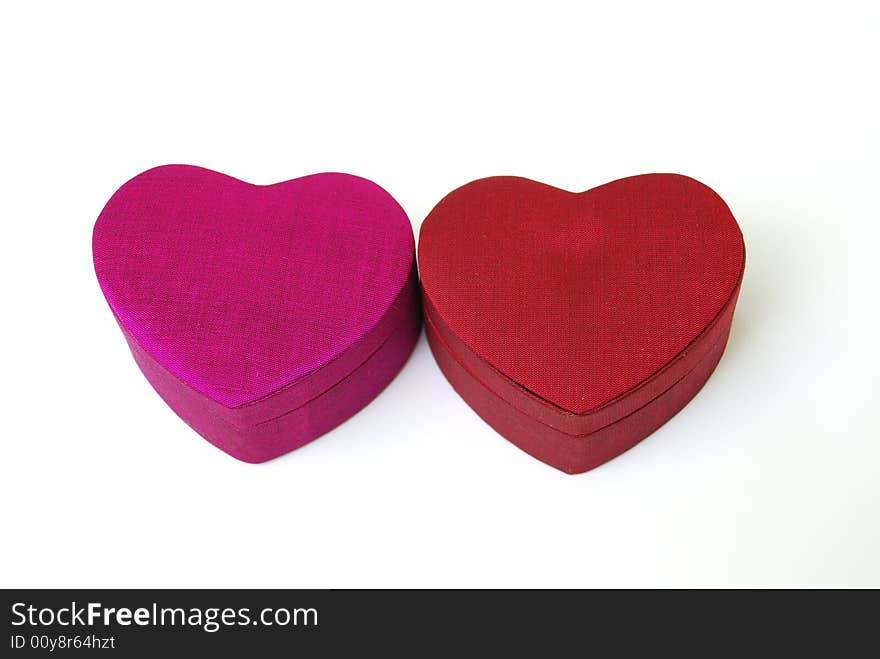 Heart shaped gift box-Thai silk