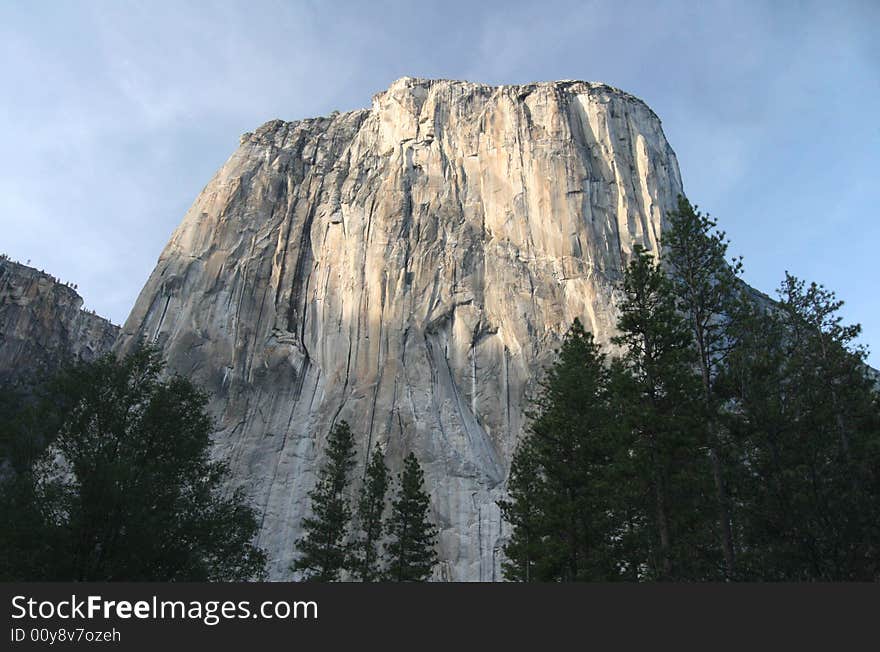 Famous natural landmark destination El Capitan, one of the magnificent mountains in Yosemite. Yosemite national park. California. USA