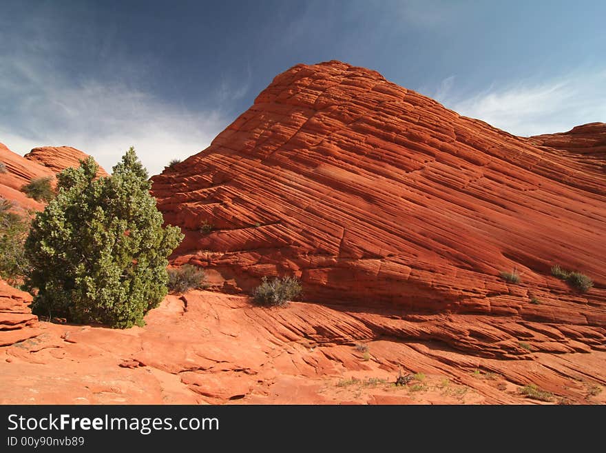 Famous rock formation in Pariah Canyon. Utah. America