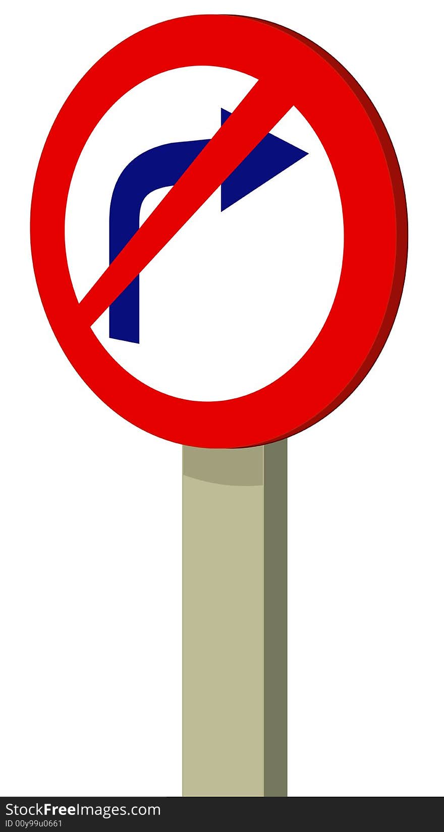 No Right Turn Sign