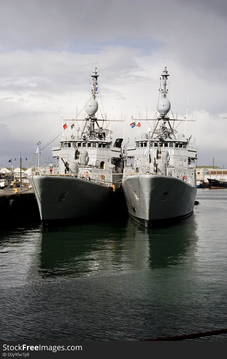 Two marine boats in the harbour