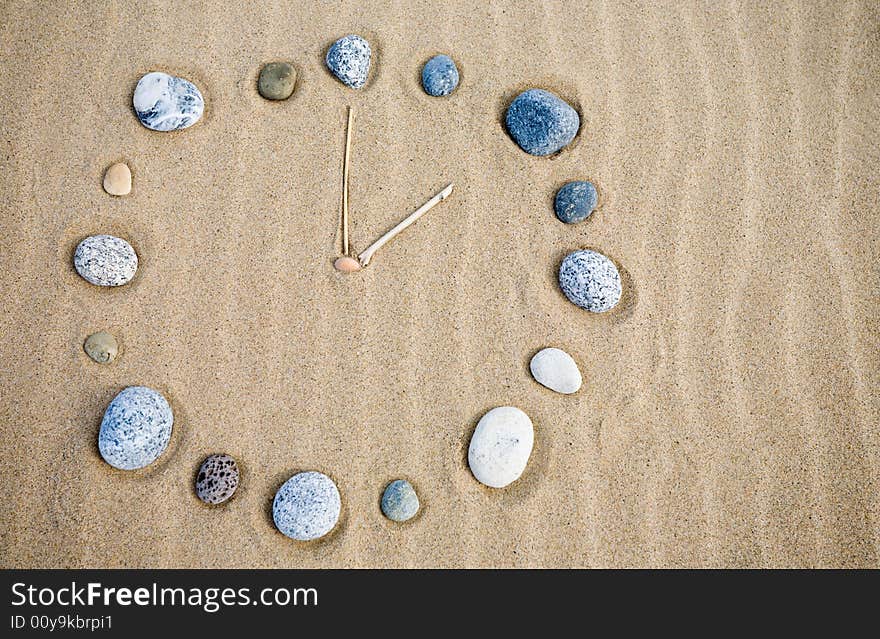 Natural watch on a sand. Natural watch on a sand