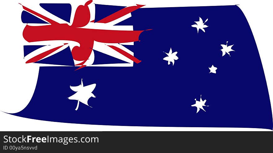 Illustration of a distorted Australia flag. Illustration of a distorted Australia flag.