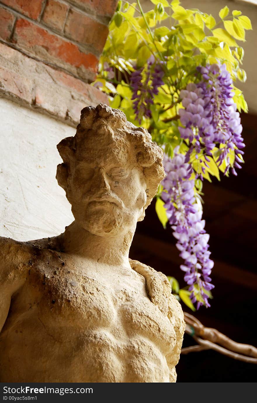 A statue of Hercules, Juliet's Tomb, Verona, Italy