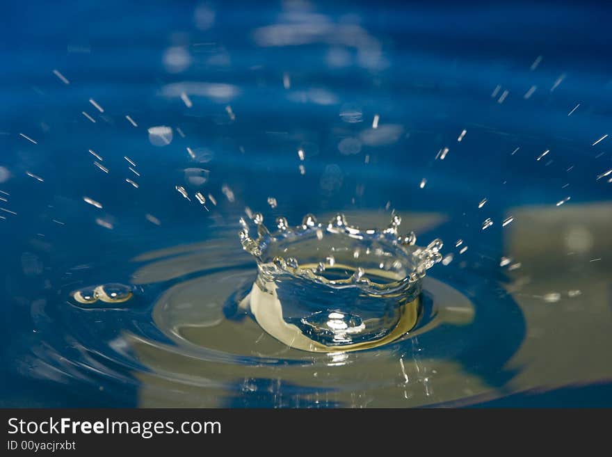 Fantastical water background. Drops, waves, splashes, figure, abstraction