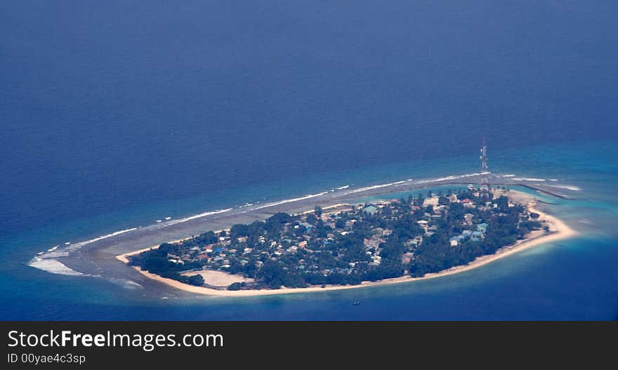 Maldivian atoll island in the indian ocean