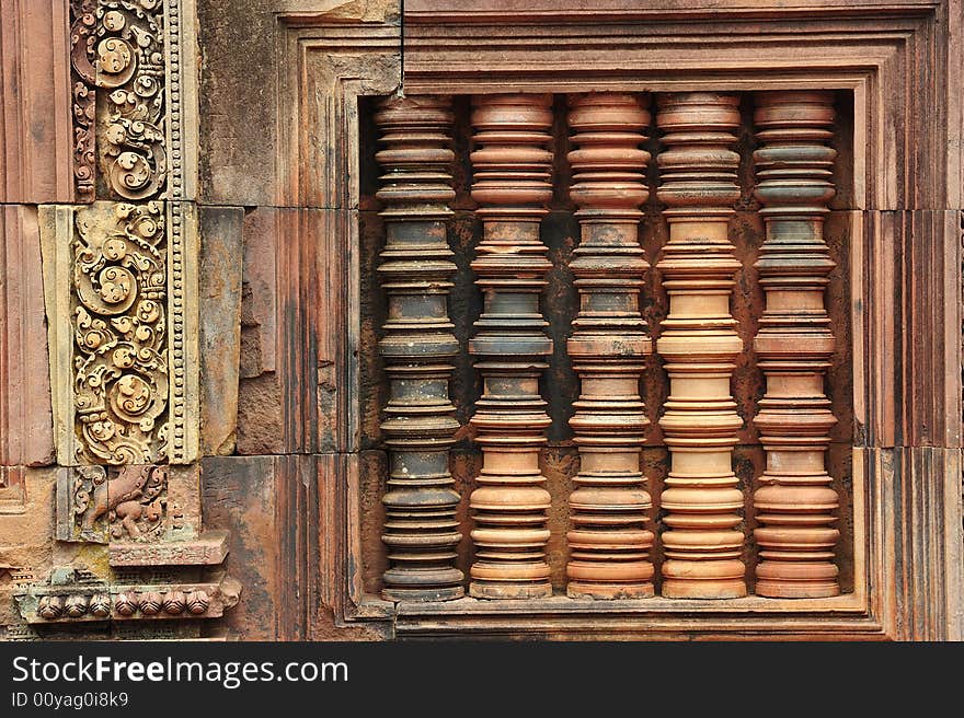 Cambodia Angkor Banteay Srey Khmer Window