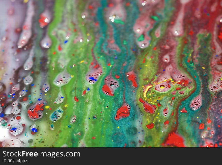 Wet abstract painting