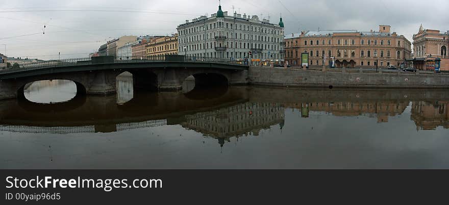 The bridge on fontanka in St.Petersburg in Russia