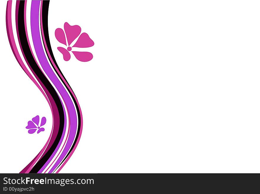 Background with flowers, vector Illustration,