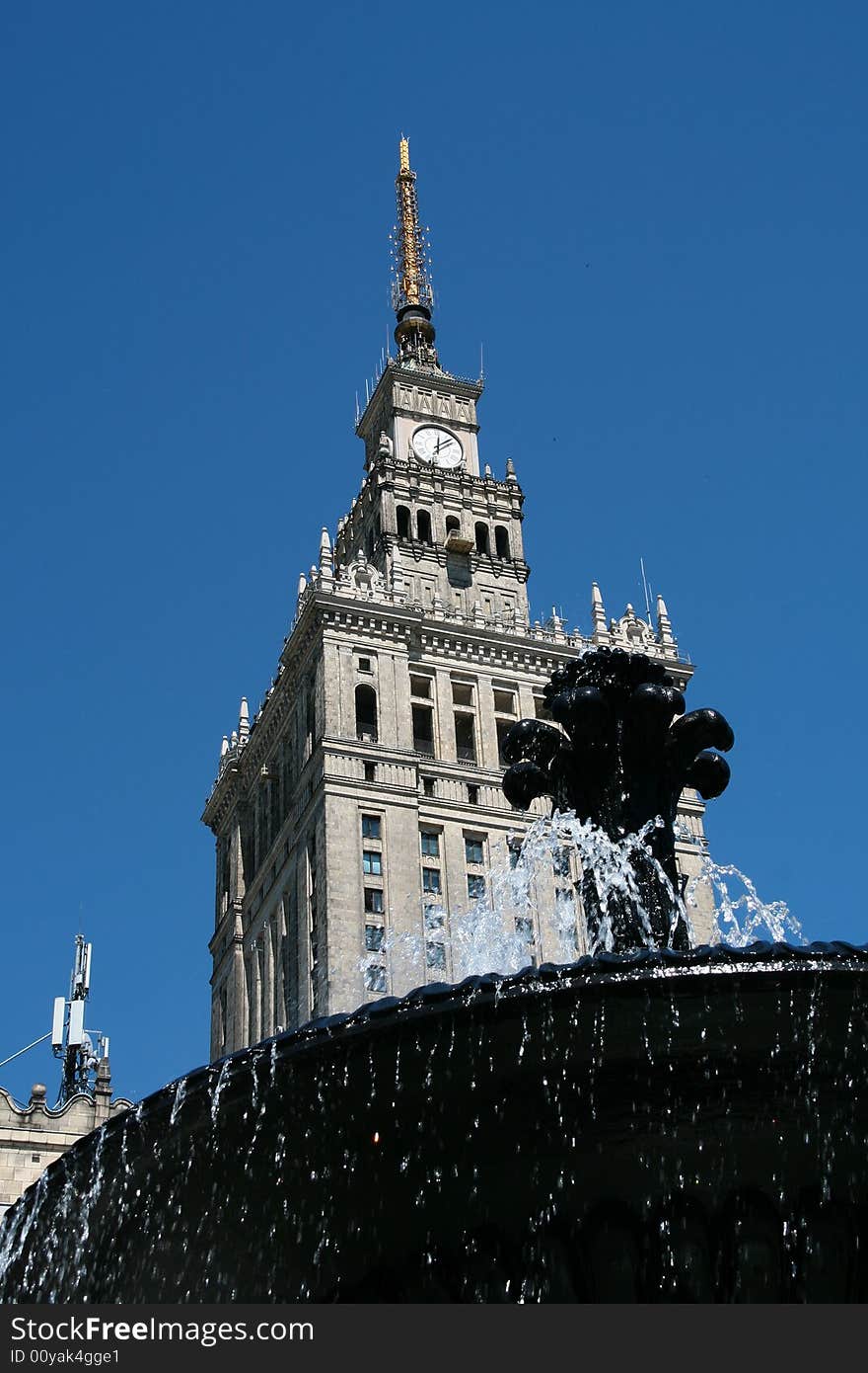 Palace of culture in Warsaw, Poland. Palace of culture in Warsaw, Poland