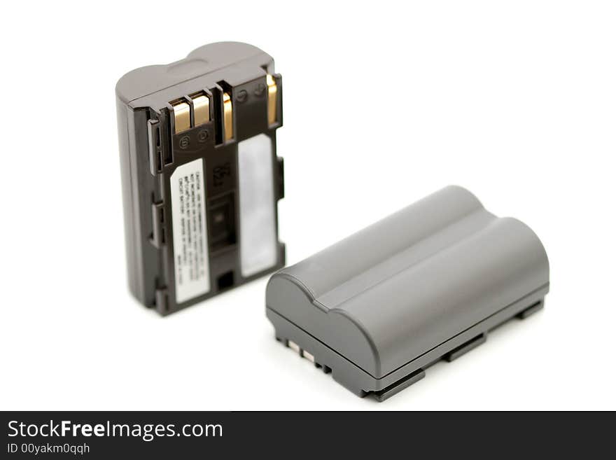 Two rechargeable camera accumulators