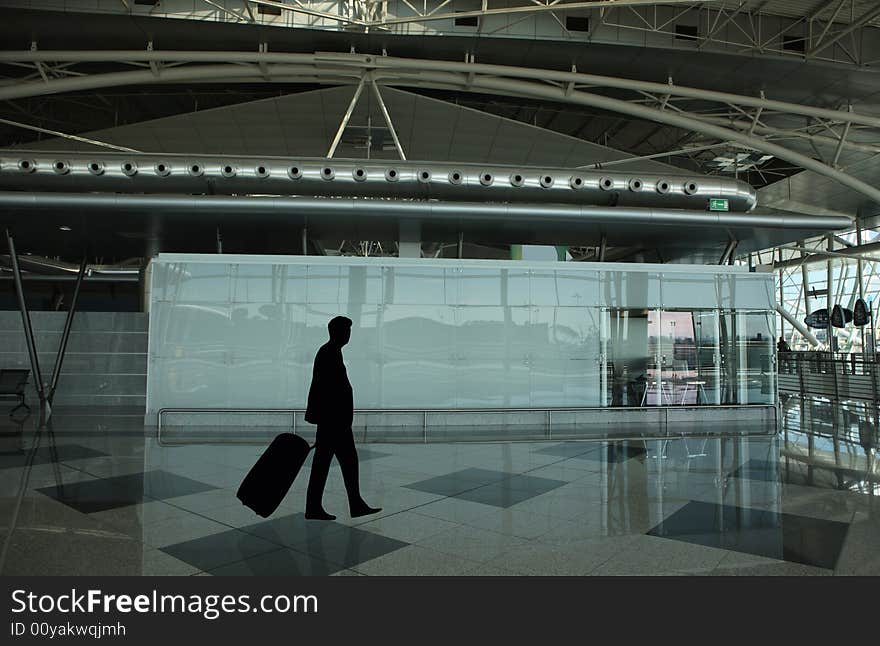 People reflex in the airport