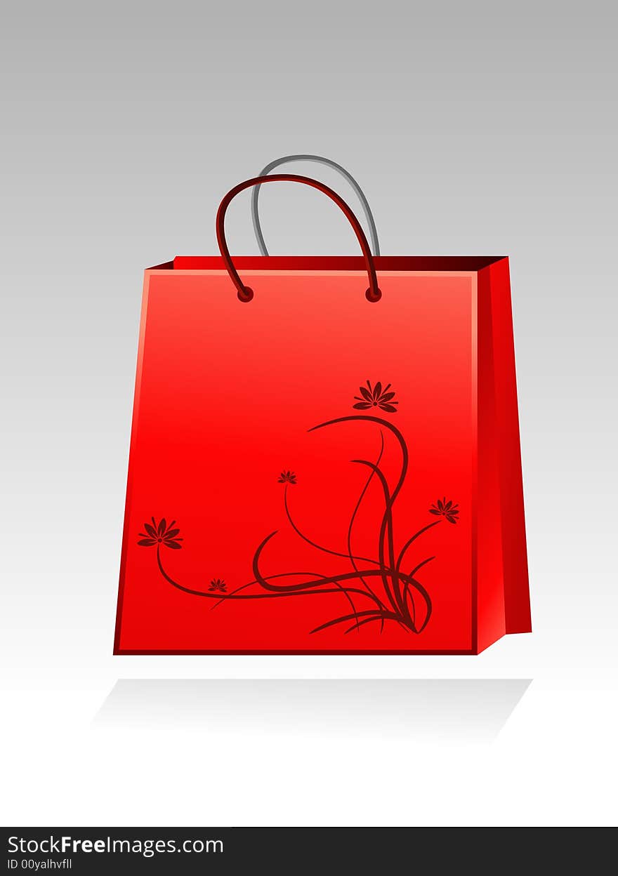 The shopping bag, illustration