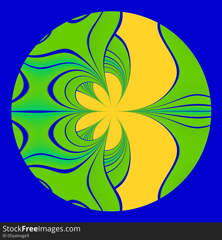 Green and Yellow Abstract Pattern