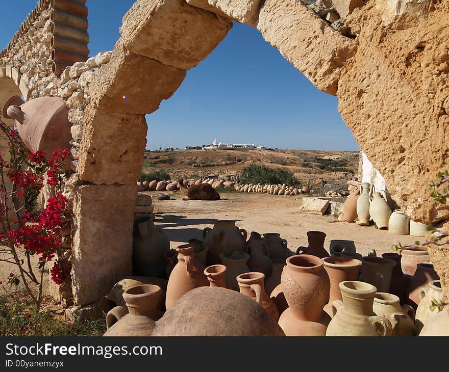 Crockery shop in Tunisia - slightly different than Tesco hypermarket :)