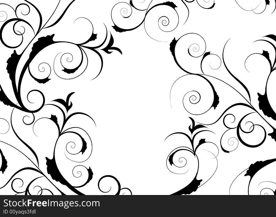 Black and white design ornament