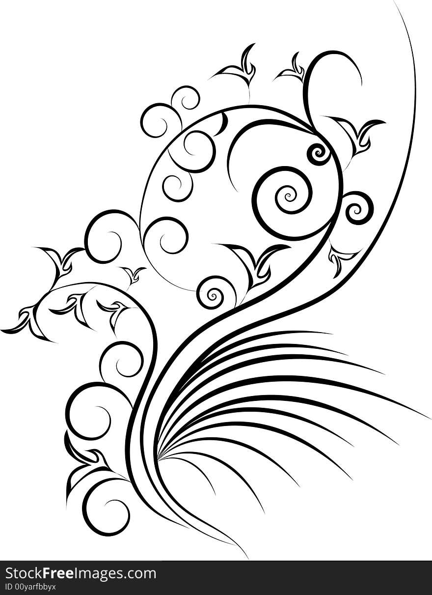 Black and white design ornament