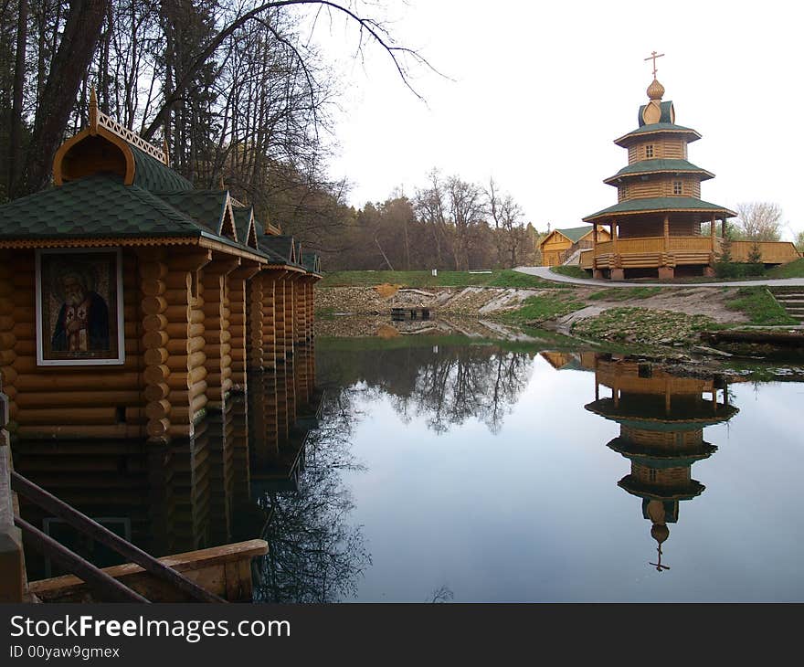 Source in diveevo wooden orthodox church