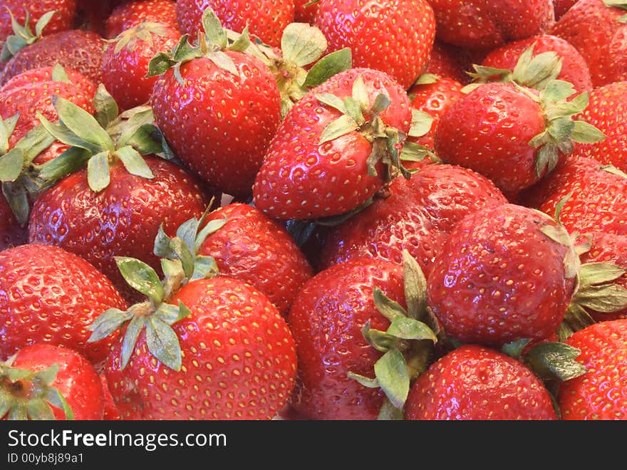 Background made from lot of nice fresh strawberry. Background made from lot of nice fresh strawberry