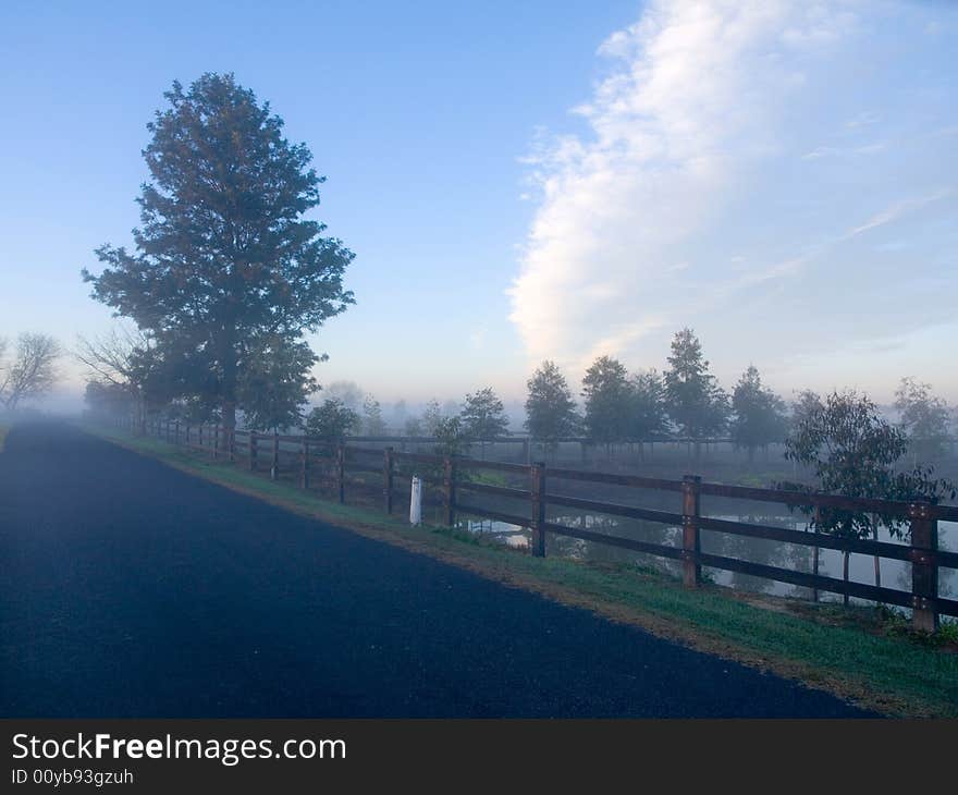 A foggy morning in horse counrty at Richmond NSW Australia. A foggy morning in horse counrty at Richmond NSW Australia.