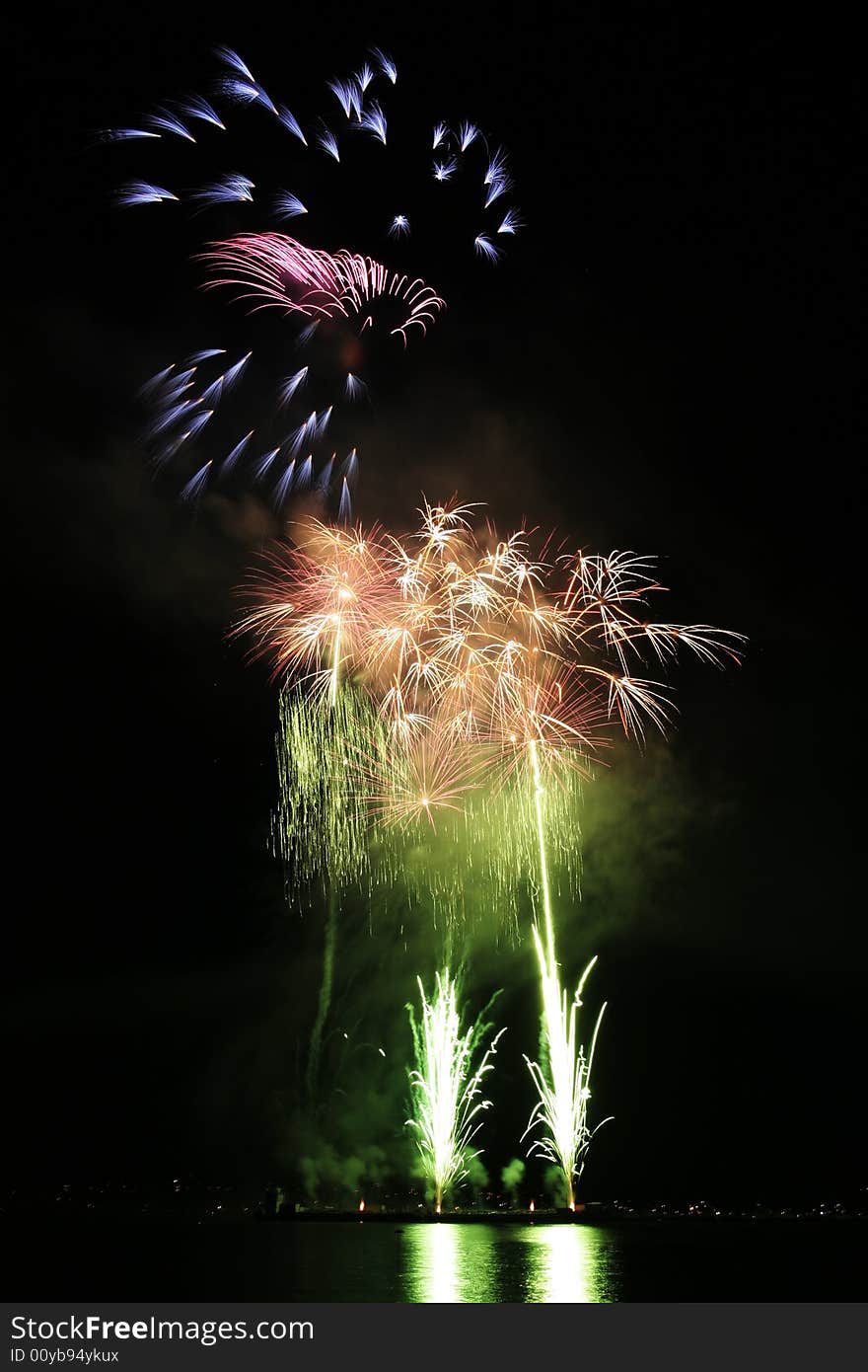 Beginning of the fireworks show in Vancouver