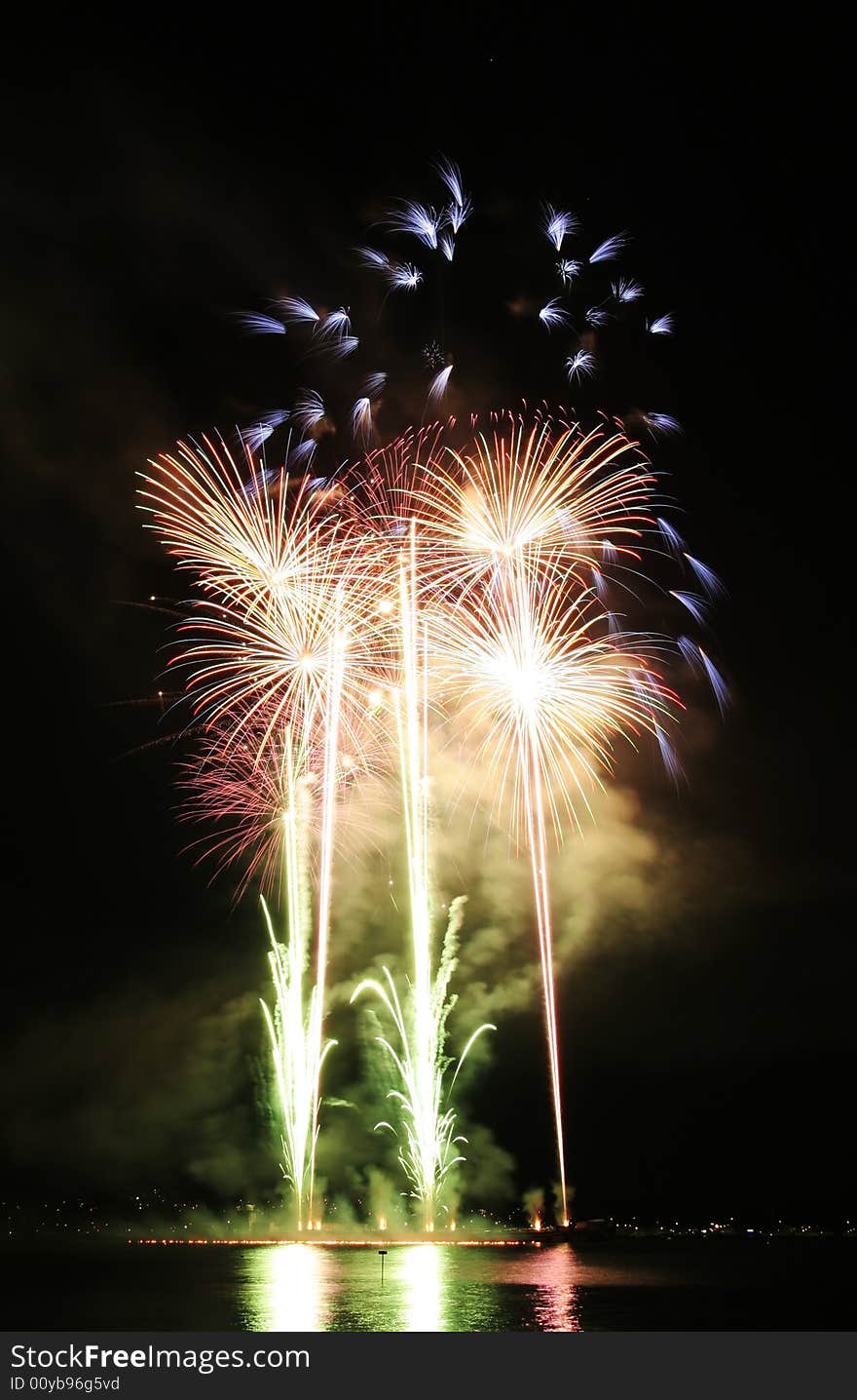 Beginning of the fireworks show in Vancouver