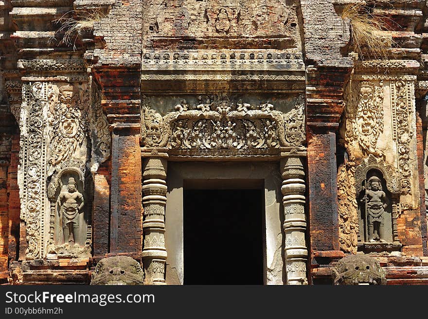 Cambodia Angkor Preah Ko temple entrance