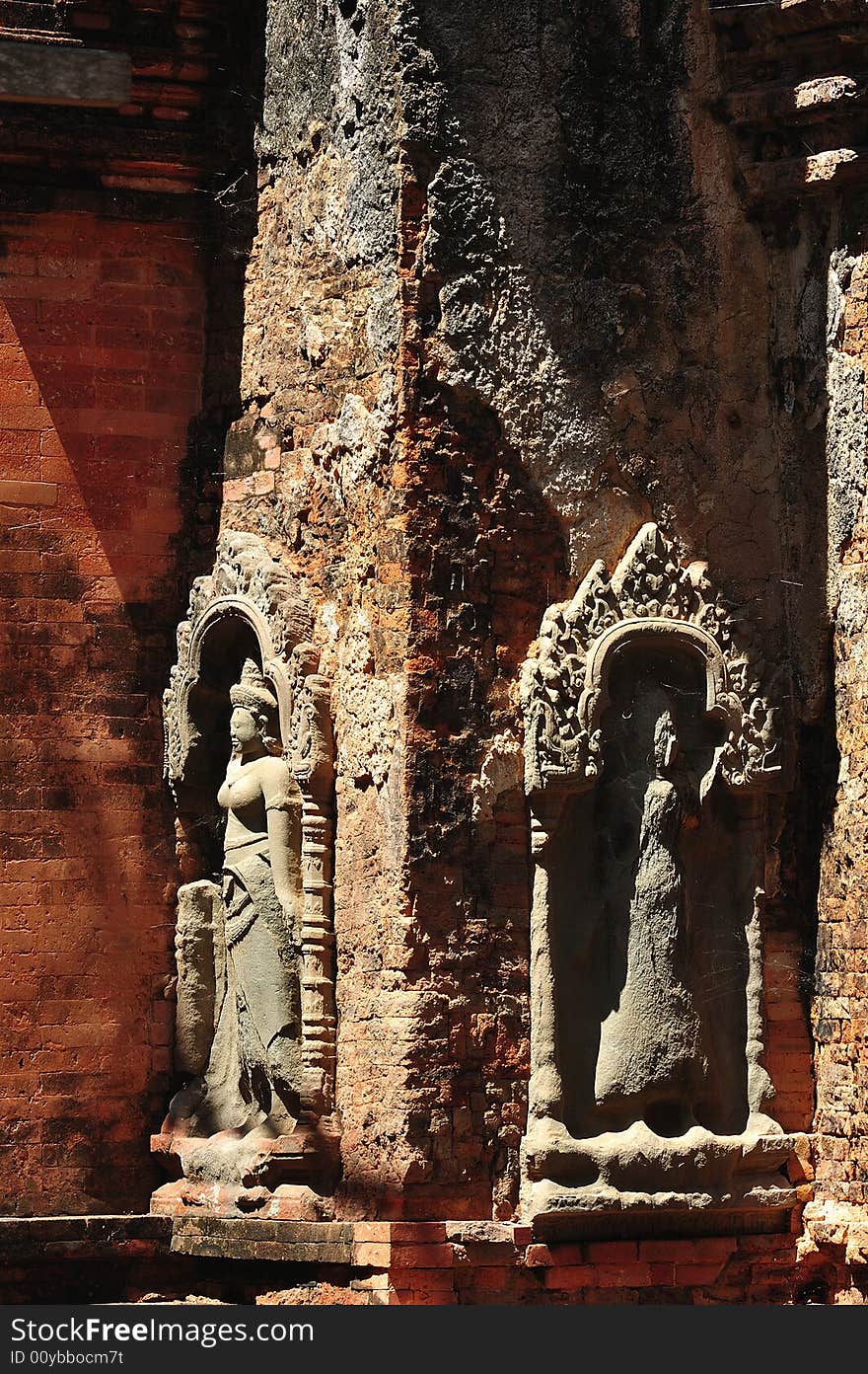 Cambodia Angkor Preah Ko temple carved apsara