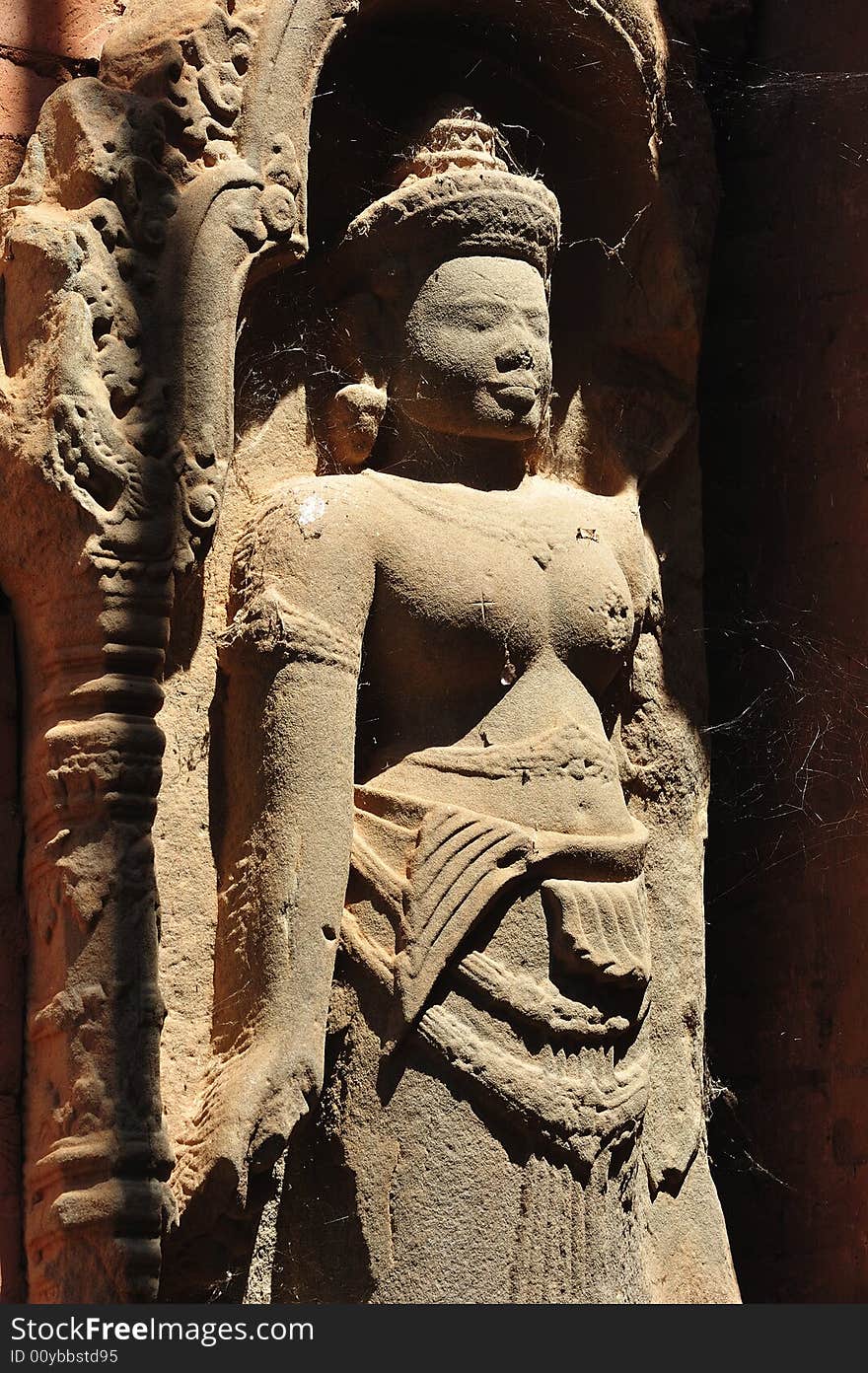 Cambodia Angkor Preah Ko Temple Carved Apsara