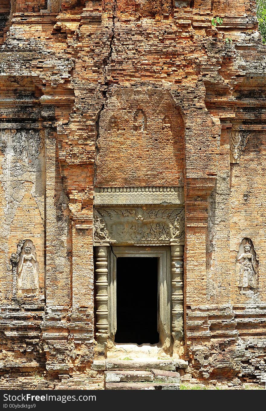 Cambodia Angkor Roluos the Bakong temple entrance